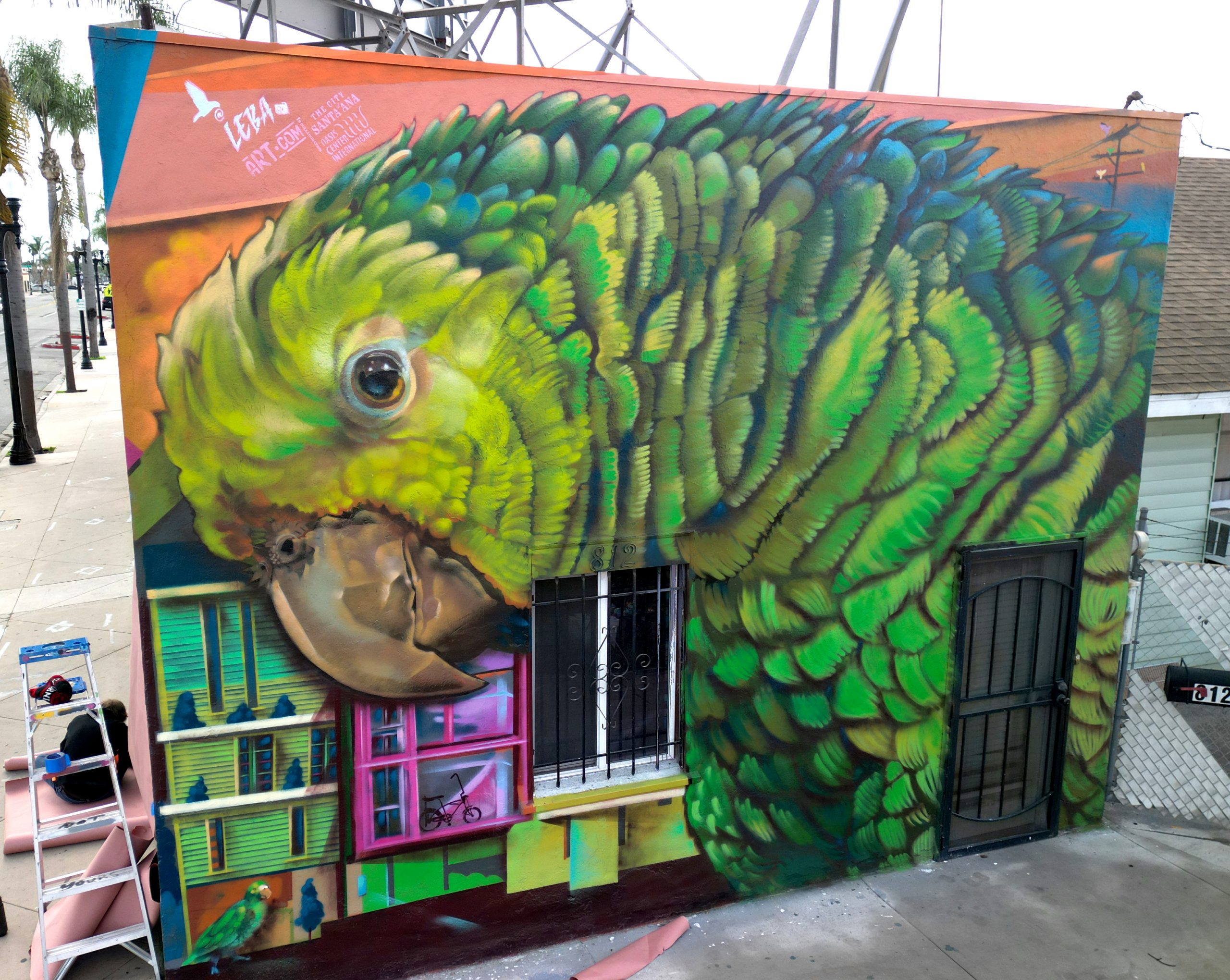 Santa Ana Mural : Parrots